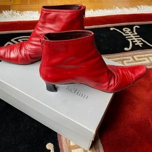 (Price Drop AND FREE SHIPPING)!!! Stephane Kelian Paris Red Ankle Boots